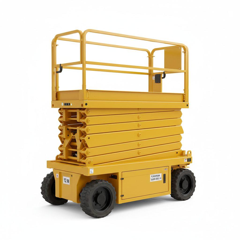 Alquiler de Plataforma Tijera Diésel 12m 4x4 para obra exterior en aguascalientes