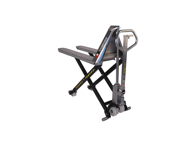 Transpaleta de tijera inoxidable 1500 kg Logitrans HLI