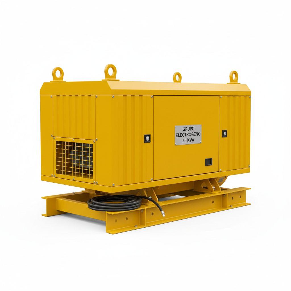 Alquiler de Grupo Electrógeno Diésel 60 kVA Insonorizado para Obra en lleida