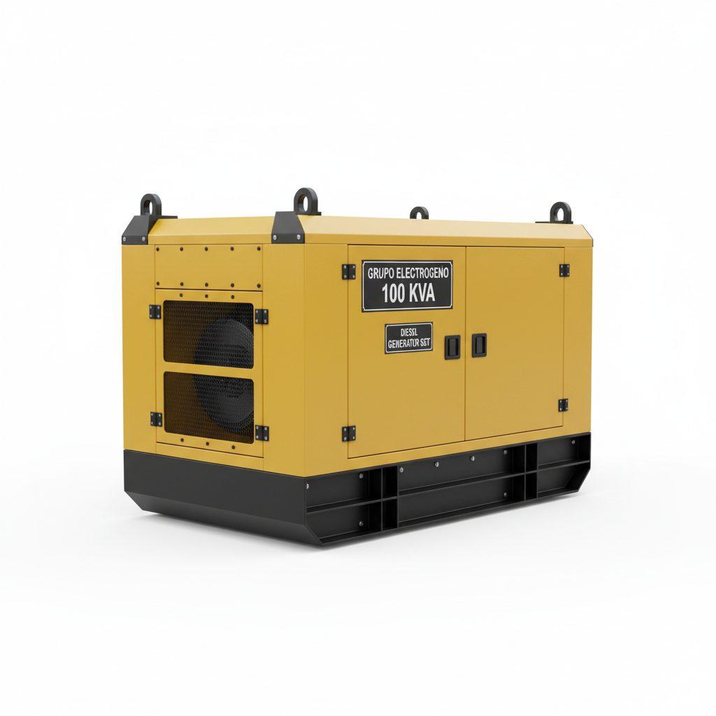 Alquiler de Grupo Electrógeno Diésel 100 kVA Industrial Insonorizado en islas-baleares