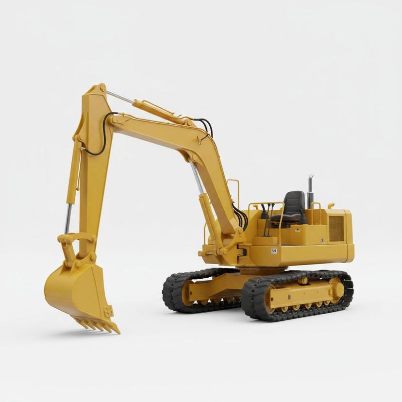 Miniexcavadora Retro de Oruga 8 Toneladas
